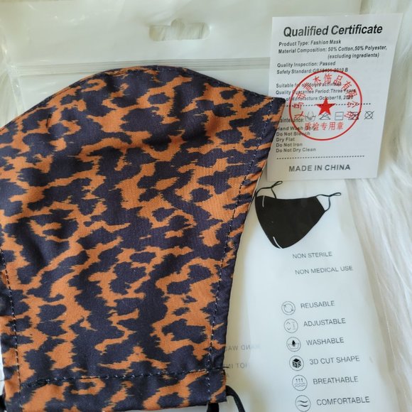 Leopard Print Fashion Mask - Picture 3 of 7